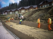 Bau von grünen Stützmauern, Terme Snovik (Slowenien)